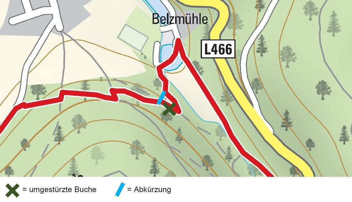 Umleitung Wanderroute Umleitung Wanderroute