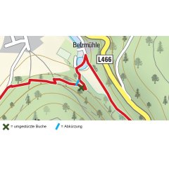 Umleitung Wanderroute