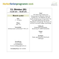 Abbildung des Ferienprogramm in den Herbstferien